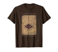 Harry Potter Marauder's Map Words T-Shirt, Herren, Braun, XL