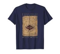 Harry Potter Marauder's Map Words T-Shirt, Herren, Marineblau, XL