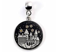 Harry Potter Offizieller Hogwart's Castle Slider Charm von The Carat Shop, M, Versilbert, Strass