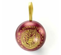 Harry Potter Offizielles Hogwarts-Wappen rote Kugel mit Zeitwender-Halskette, M, Zink, Kein Edelstein