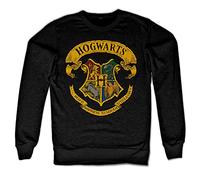 Harry Potter Offizielles Lizenzprodukt Inked Hogwarts Crest Sweatshirt (Schwarz) X-Large