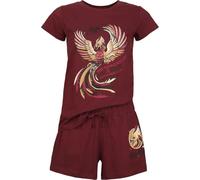 Harry Potter Order of The Phoenix Frauen Schlafanzug weinrot XL 100% Baumwolle Fan-Merch, Filme