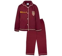 Harry Potter - Personalisierter Kinderpyjama - Burgunderroter Pyjama mit Knöpfen - Nachtwäsche aus 100% Baumwolle - Offizielles Merchandise - 11/12 Jahre