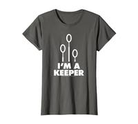 Harry Potter Quidditch I'm a Keeper T-Shirt, Damen, Anthrazit, 3XL