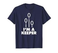 Harry Potter Quidditch I'm a Keeper T-Shirt, Herren, Marineblau, L
