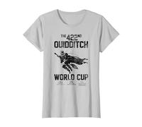 Harry Potter Quiddith World Cup T Shirt T-Shirt, Damen, Silber, XS