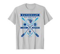 Harry Potter Ravenclaw Quidditch Crest T-Shirt, Herren, Silber, M