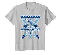 Harry Potter Ravenclaw Quidditch Crest T-Shirt, Kinder, Silber, 104