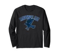 Harry Potter Ravenclaw Sport Emblem Langarmshirt, Unisex für Erwachsene, Schwarz, XXL