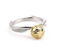 Harry Potter Ring Golden Snitch M silberfarben/goldfarben, aus Metall, in Geschenkverpackung.