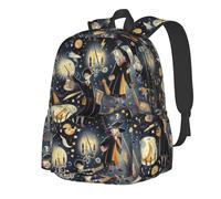 Harry Potter Rucksack für die Schule Zauberer Schultaschen Halloween Laptop Tagesrucksack für Reisen,