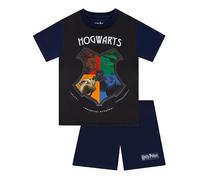 Harry Potter Schlafanzug Jungen, Hogwarts Crest Schlafanzüge Für Jungen, Hogwarts Schlafanzug Kurz, Blau 122