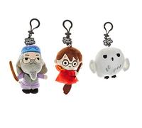 Harry Potter Schlüsselanhänger Set - 3 Waschbare Polyesterfiguren - Harry Potter Plüschtier, Accessoires, Sammlerstücke, Gastgeschenke, Merchandise von PMI, 11,5 cm (C)