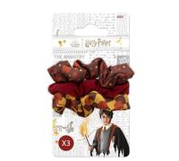 Harry Potter - Set mit 3 Haargummis - Einfache Frisur - Offizielles Zubehör der Hogwarts Schule - Haus Gryffindor