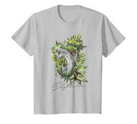 Harry Potter Slytherin Floral Snake Mascot T-Shirt, Kinder, Silber, 92