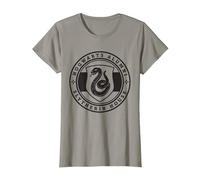 Harry Potter Slytherin House Badge T-Shirt, Damen, Schiefergrau, L