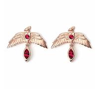 Harry Potter Sterling Silber Rose Gold Plated Fawkes Ohrringe mit Kristallen, Sterling Silber