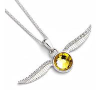Harry Potter The Carat Shop Goldene Schnatz-Halskette, verziert mit Kristallelementen, Sterling Silber, Kristall