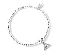 Harry Potter The Carat Shop Kugel-Armband mit Heiligtümer des Todes, verziert mit Swarovski®-Kristallen, Einheitsgröße, Sterling-Silber, Kein Edelstein
