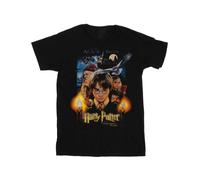 Harry Potter - "The Sorcerer's Stone" T-Shirt für Mädchen (Schwarz) 12-13A / 152-158cm