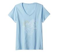 Harry Potter Thestral Line Art T-Shirt mit V-Ausschnitt