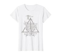 Harry Potter Three Brothers Deathly Hallows T-Shirt, Damen, Weiß, XS