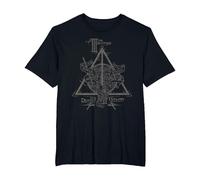 Harry Potter Three Brothers Deathly Hallows T-Shirt, Herren Große Größen, Schwarz, 4X Tall