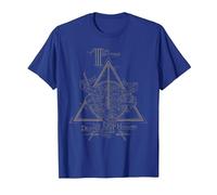 Harry Potter Three Brothers Deathly Hallows T-Shirt, Herren, Königsblau, M