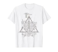 Harry Potter Three Brothers Deathly Hallows T-Shirt, Herren, Weiß, M