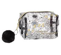 Harry Potter Transparente Kosmetiktasche, Marauder, Karte von Hogwarts, Make-up-Tasche, Reise-Kulturbeutel, Schulmäppchen, Schwarz , Einheitsgröße, Kosmetiktasche