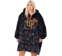 Harry Potter Vuddie Übergroßer Decken-Hoodie für Männer und Frauen | Flauschiger Fleece-Pullover mit Symbolen und Logo für Damen und Herren | One-Size-Sweatshirt mit großer Tasche