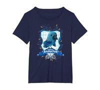 Harry Potter Watercolor Ravenclaw Crest T-Shirt, Damen Große Größen, Marineblau, 1X