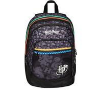 Harry Potter WIZARDING WORLD Schulrucksack Doppelfach - Trinkflaschenhalter, Schulrucksack für Kinder - Maxi Fassungsvermögen, Schwarz, Taglia unica, Rucksack Backpacks