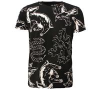Harry Potter Wizards Unite All Over Print T-Shirt Schwarz - Offizielles Merchandise XXL Schwarz
