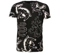 Harry Potter Wizards Unite Allover-Print-T-Shirt Schwarz XXL Schwarz
