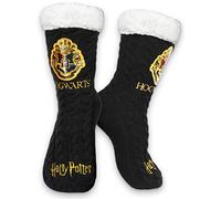 Harry Potter - Women's Slippery Socks - Burgundy Gryffindor Wool Bed Socks - One Size Fits Women Size 5-8 - Official Harry Potter Merchandise, Black - Hogwart, One Size, Black - Hogwart
