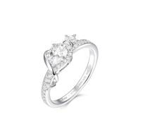 Harry Potter x FANCIME Kollaboration - Felix Felicis Ring - Weiß, Sterling Silber Schmuckgeschenke für Damen Mädchen Sie, Größe:15.75 (49)