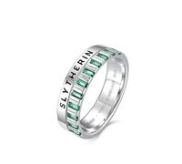 Harry Potter x FANCIME Kollaboration - Slytherin House Ring, Sterling Silber Schmuckgeschenke für Damen Mädchen Sie, Größe:17.25 (54)