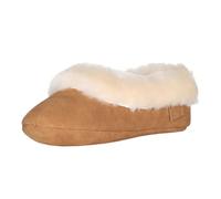 Damen Hausschuh Ballerina aus feinstem Merino Lammfell 2 Farben braun, 41