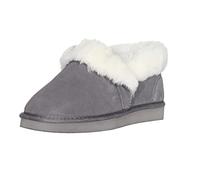 Damen Hausschuh Halbschuh aus Lammfell in 2 Farben dunkelgrau, 40