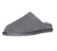 Damen Hausschuh Pantoffel aus Lammfell in 3 Farben TPR Sohle dunkelgrau, 40