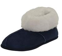 Harrys-Collection Damen Herren Hausschuhe aus Lammfell in 5 Farben, Farben:marine, Schuhgröße:42