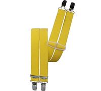 Hosenträger mit 4 Clips 9 Farben lieferbar 25 mm breit gelb