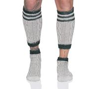 Harrys-Collection Damen Herren Socken mit Wadenwärmer, Farben:braun mit grün, Schuhgröße:35-38