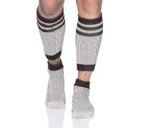 Harrys-Collection Damen Herren Socken mit Wadenwärmer, Farben:gestreift braun, Schuhgröße:47-50