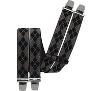 Edler Hosenträger in 3 Farben Quadrat braun, 120 cm