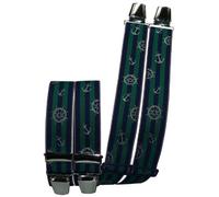 Edler Hosenträger mit Anker grün, 120 cm