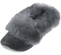 Harrys-Collection Extra Dicke Lammfell Hausschuhe in Ballerina Form, Farben:grau, Schuhgröße:37