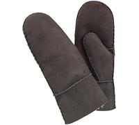 Harrys-Collection Fäustlinge Lammfell Handschuhe, natur, 11 | handgenäht aus edlem Echtleder, extra dickes Innenfutter aus 100% Lammfell, wärmende Fausthandschuhe für den kalten Winter