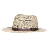 Harrys-Collection Gustav Müller Sehr Leichter Strohhut mit braunem Band, Kopfgröße:59, Farben:Natur